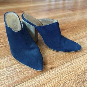 Matisse Blue Suede Cowboy Mule